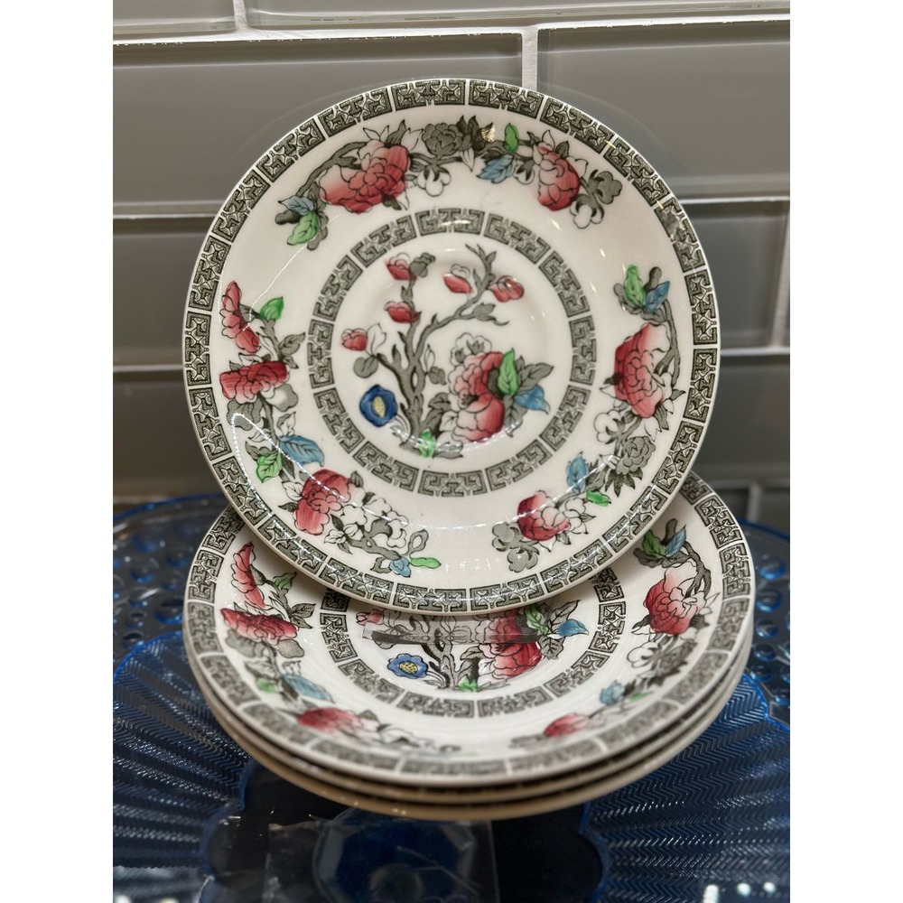Vintage Johnson Bros. "Indian Tree"  5.5” Saucer- Set of 4